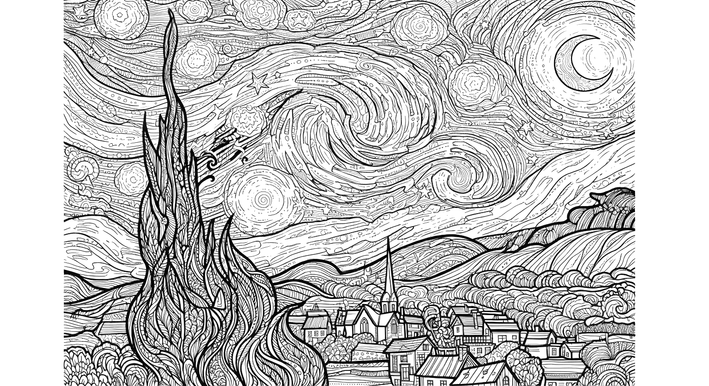 The Starry Night by Vincent van Gogh